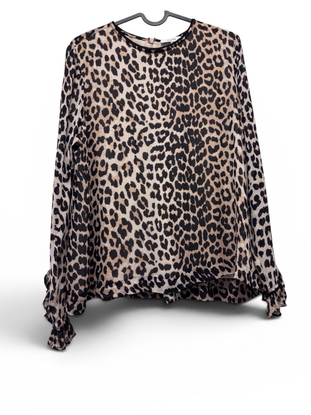 GANNI
MULLIN GEORGETTE TOP - LEOPARD Minor Flaws* - Picture 4 of 16